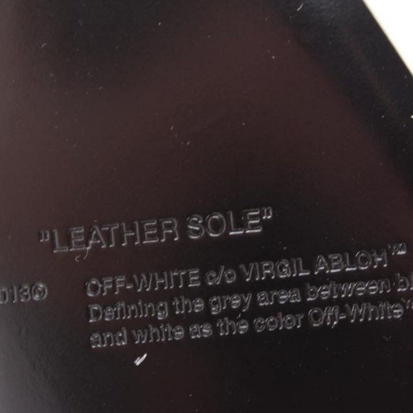 Off-White™ sz39 Black Leather Zip Tie Tag Ziptie - Picture 11 of 12